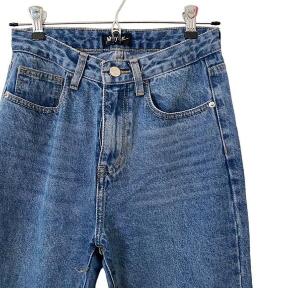 NASTY GAL Medium Wash Mom Jean Sz UK 6 US 2 - Picture 3 of 4